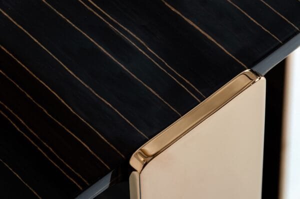 Modrest Leroy Modern Ebony & Rosegold End Table - Image 2