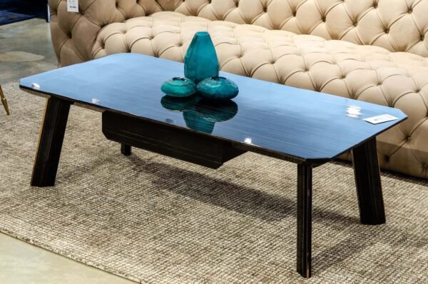 Modrest Chadwick Modern Ebony & Rosegold Coffee Table - Image 2