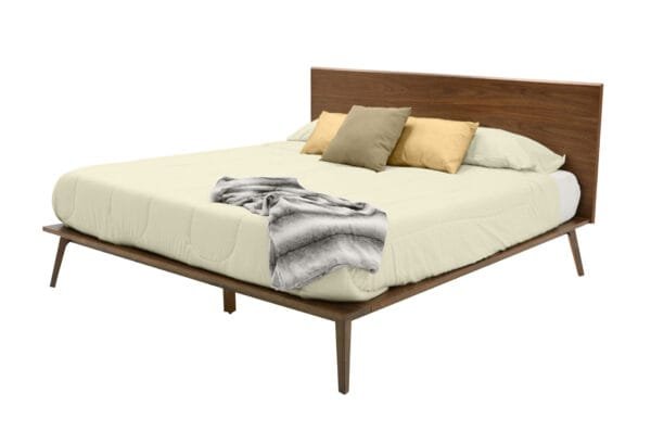 Queen Modrest Carmen Mid-Century Modern Walnut Bed - Image 3