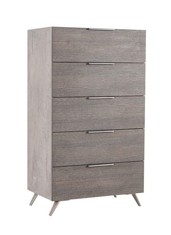 Nova Domus Bronx Italian Modern Faux Concrete & Grey Chest - Image 3