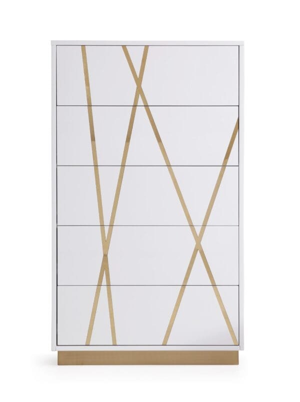 Modrest Nixa Modern White & Gold Chest - Image 4