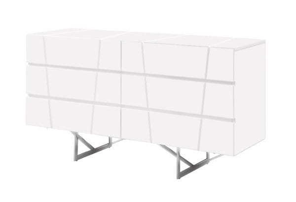 Modrest Chrysler Modern White Dresser - Image 5