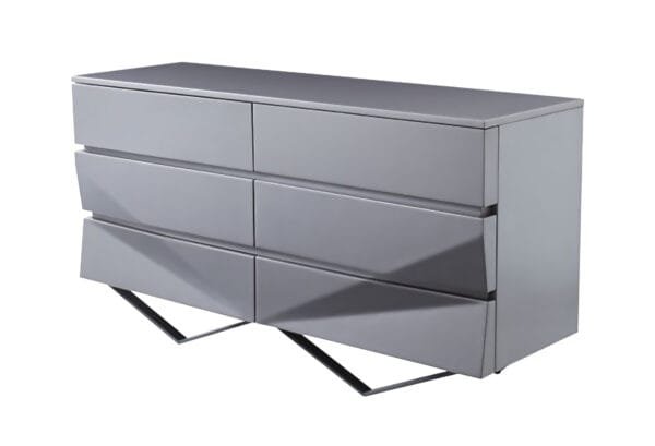Modrest Duke Modern Grey & Black Gun Chrome Dresser - Image 2