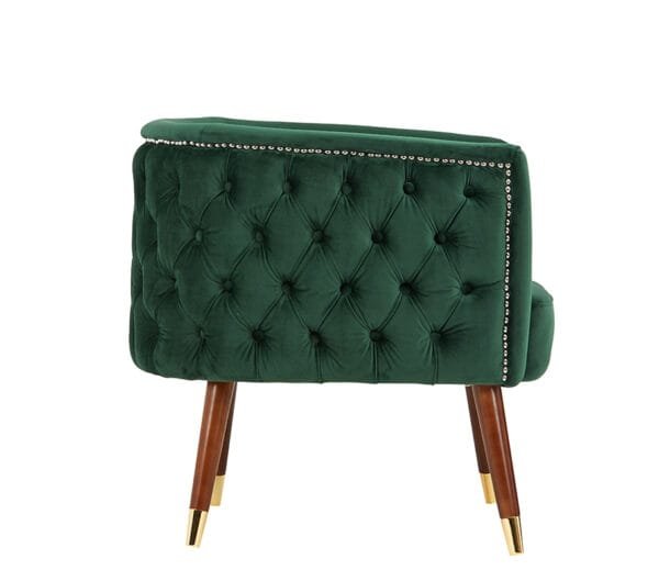 Modrest Bethel Modern Green Velvet Accent Chair - Image 2