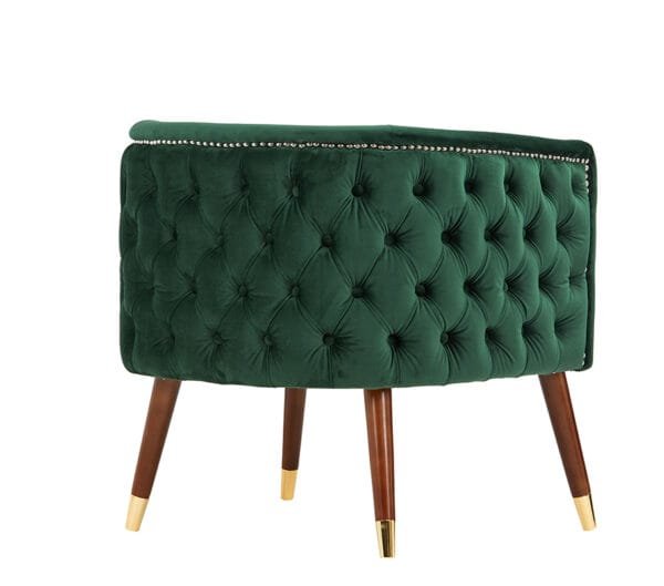 Modrest Bethel Modern Green Velvet Accent Chair - Image 3