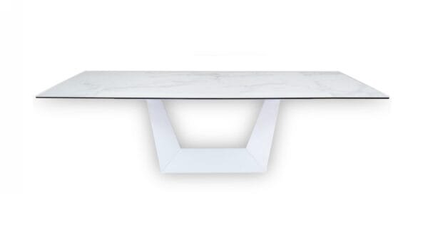 Modrest Baldwin - Modern White Ceramic Extendable Dining Table