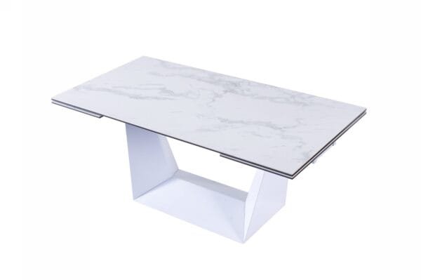 Modrest Baldwin - Modern White Ceramic Extendable Dining Table - Image 3