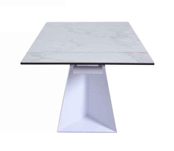 Modrest Baldwin - Modern White Ceramic Extendable Dining Table - Image 4