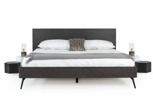 Modrest Gaige - Queen Modern Grey Elm Bed - Image 3