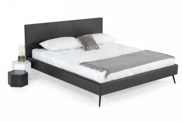Modrest Gaige - Queen Modern Grey Elm Bed - Image 4