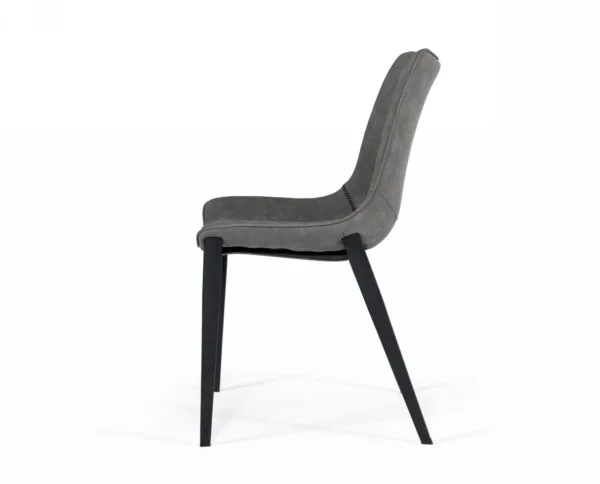 Modrest Frasier - Modern Grey Eco-Leather Dining Chair (Set of 2 ) - Image 2