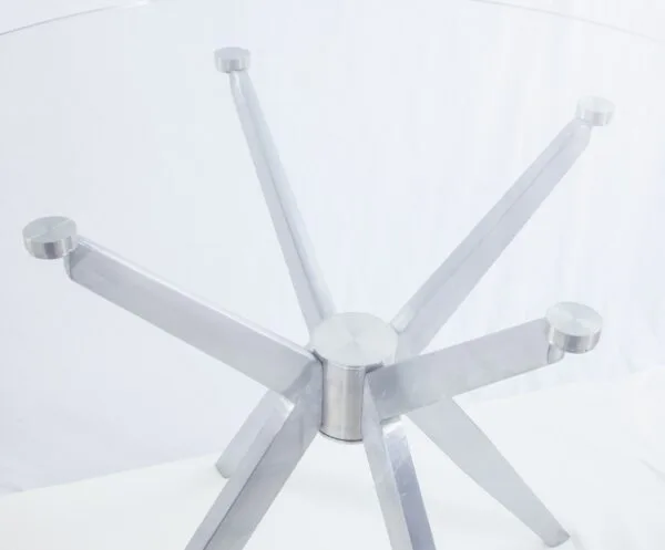 Modrest Dallas - Modern Brushed Stainless Steel Dining Table