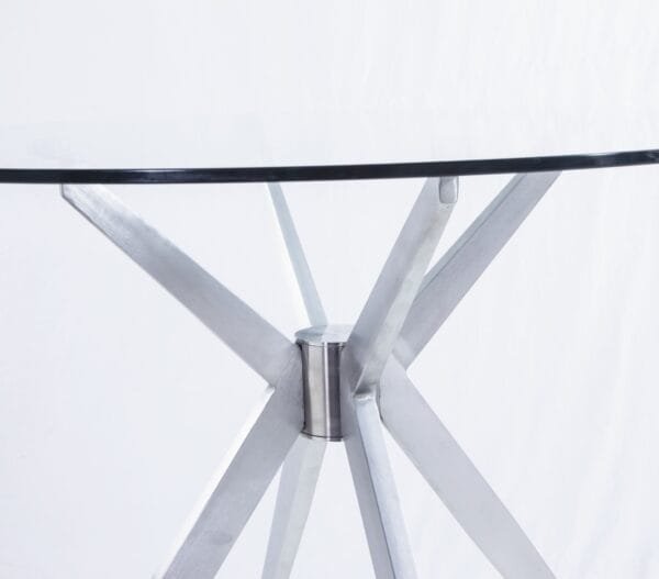 Modrest Dallas - Modern Brushed Stainless Steel Dining Table - Image 2