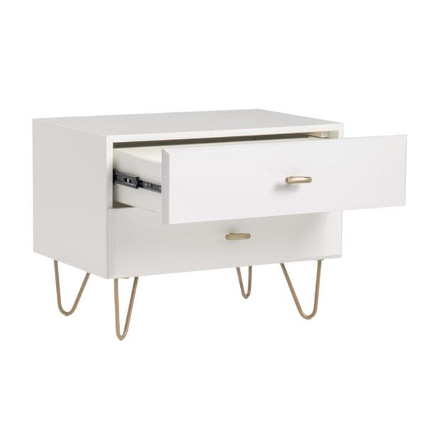 Modrest Bryan - Modern White Nightstand - Image 2
