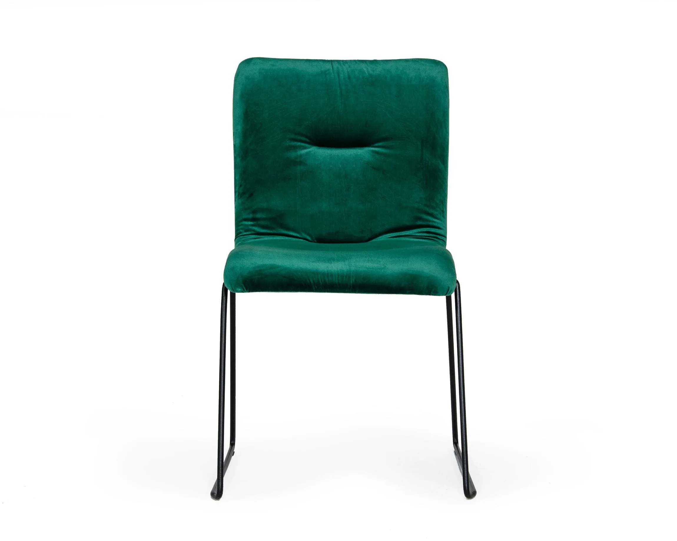 Modrest Yannis - Modern Green Fabric Dining Chair (Set of 2) 1 Modrest Yannis - Modern Green Fabric Dining Chair (Set of 2)