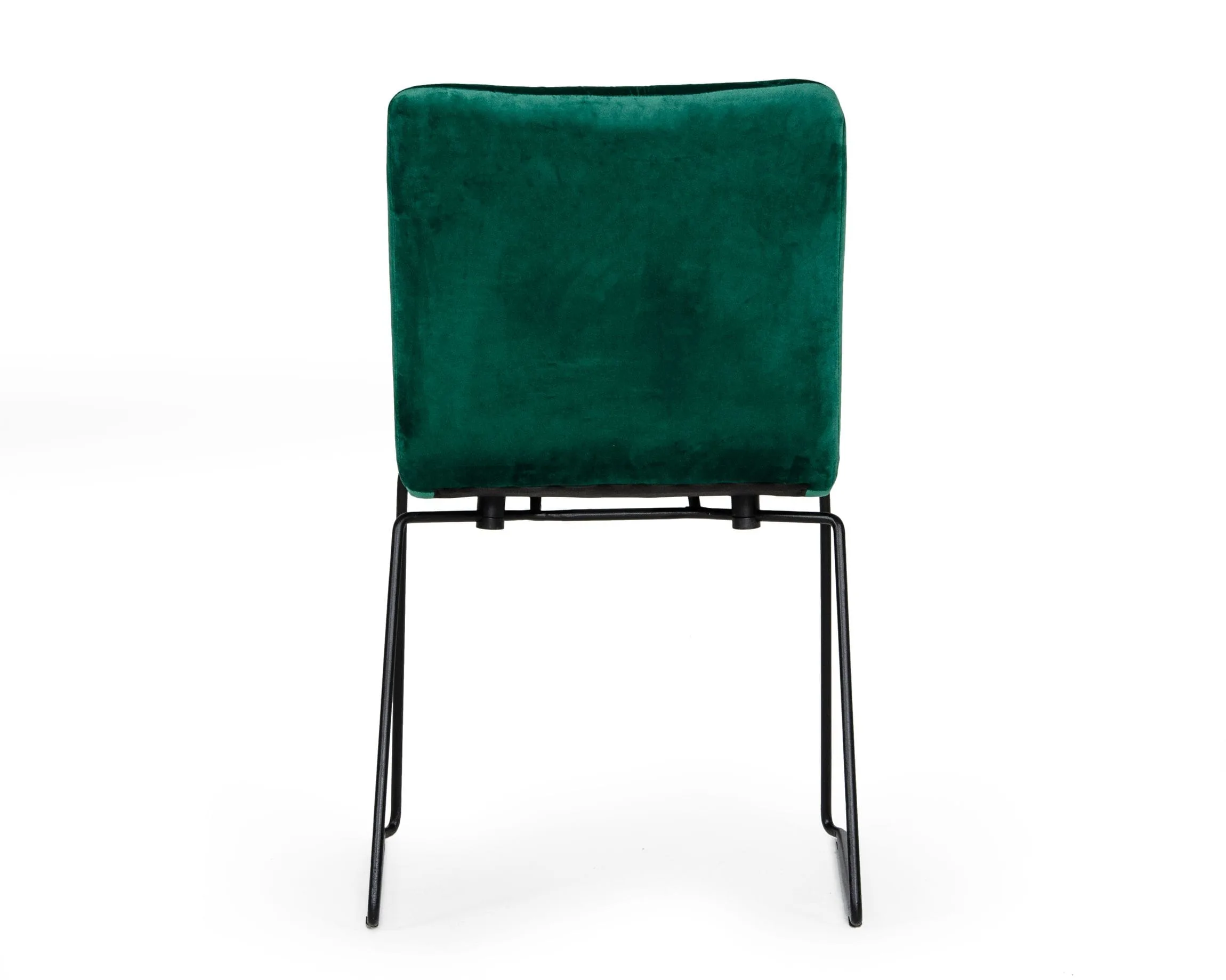 Modrest Yannis - Modern Green Fabric Dining Chair (Set of 2) 3 Modrest Yannis - Modern Green Fabric Dining Chair (Set of 2) - Image 3