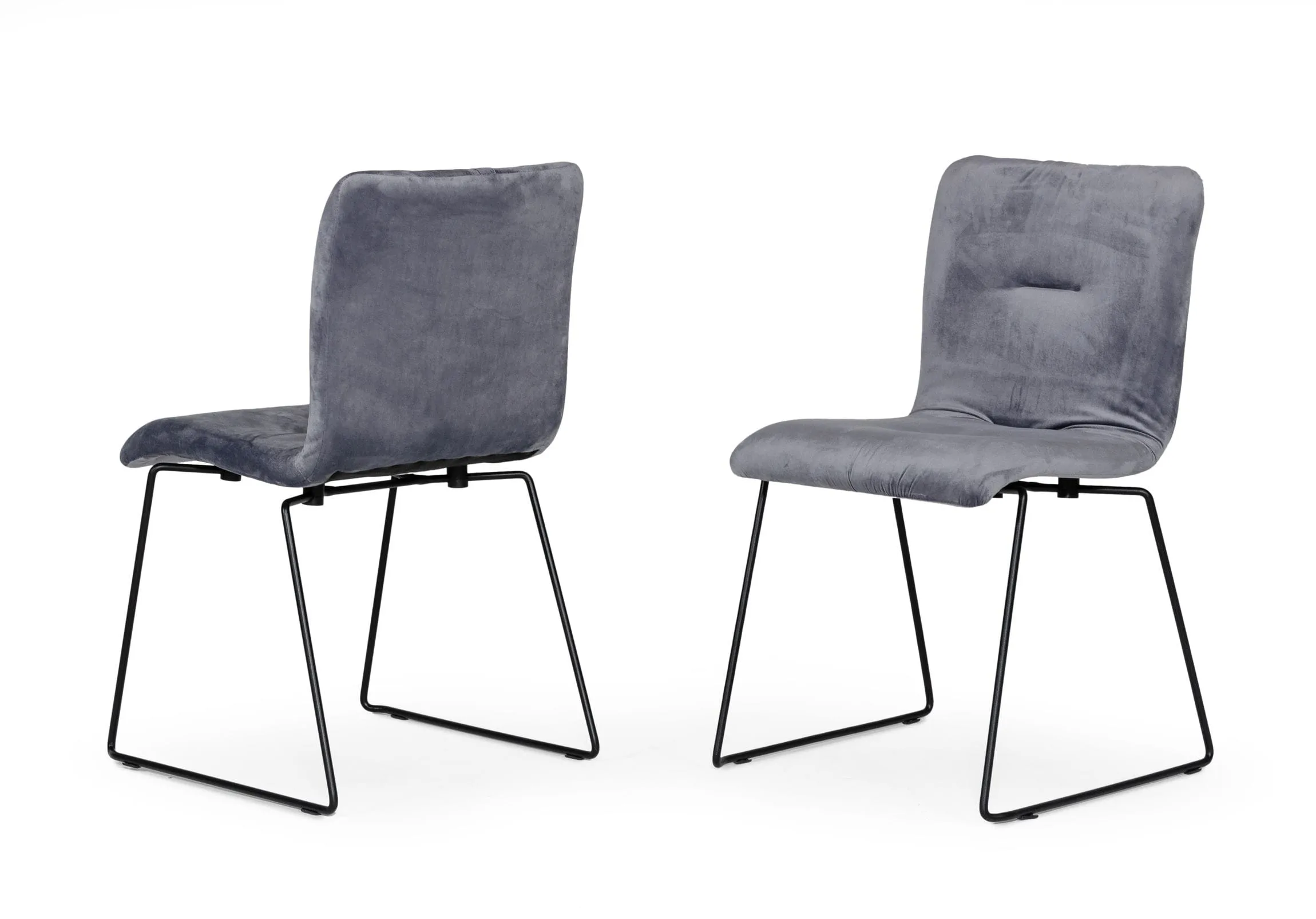 Modrest Yannis - Modern Grey Fabric Dining Chair (Set of 2) - Image 5