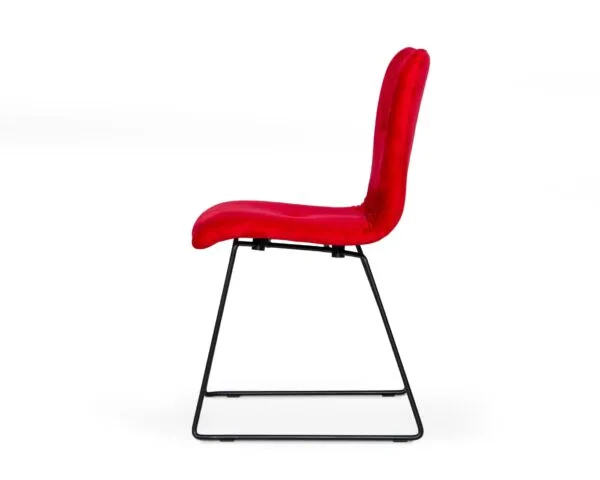 Modrest Yannis - Modern Red Fabric Dining Chair (Set of 2) - Image 2