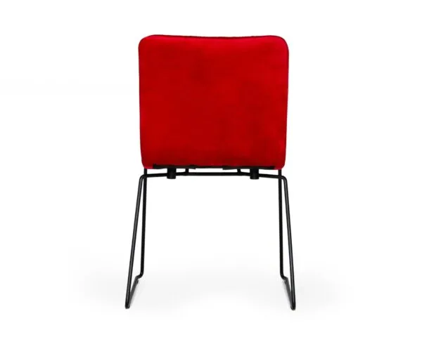 Modrest Yannis - Modern Red Fabric Dining Chair (Set of 2) - Image 3