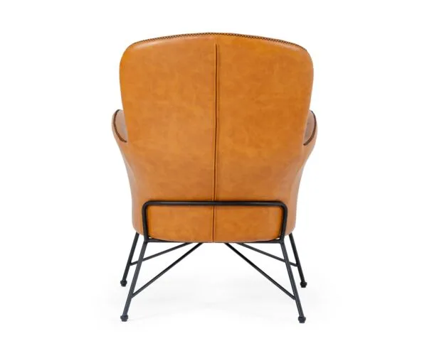 Modrest Kirk - Modern Brown Eco-Leather Accent Chair - Image 4