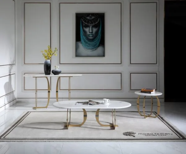 Modrest Echo - Modern Marble End Table - Image 5