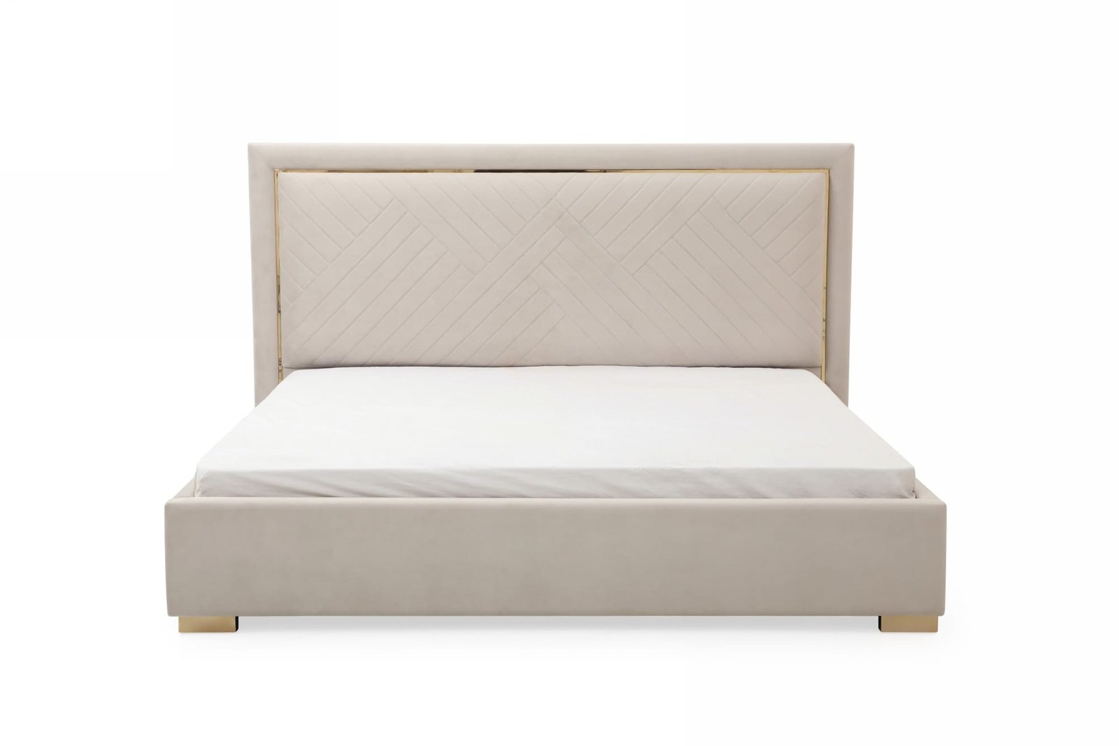 Modrest Corrico - Modern Off White and Champagne Gold Bedroom Set 1 Modrest Corrico - Modern Off White and Champagne Gold Bedroom Set