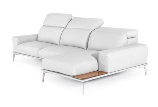 Lamod Italia Villeneuve - Modern White Italian Leather Sectional Sofa - Image 4