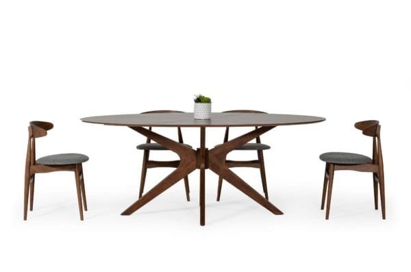 Modrest Prospect - Modern Oval Walnut Dining Table - Image 4