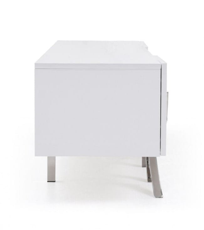 Modrest Legend - 87"-Wide Modern White TV Stand 4 Modrest Legend - 87"-Wide Modern White TV Stand - Image 4