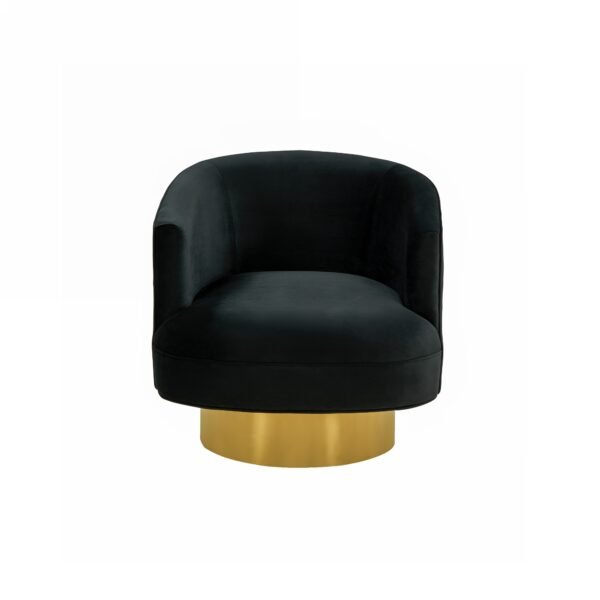 Divani Casa Basalt - Modern Black Fabric Accent Chair