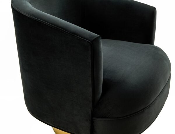 Divani Casa Basalt - Modern Black Fabric Accent Chair - Image 4