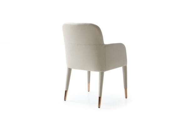 Modrest Cortina - Modern Beige Eco-Leather Dining Arm Chair - Image 2
