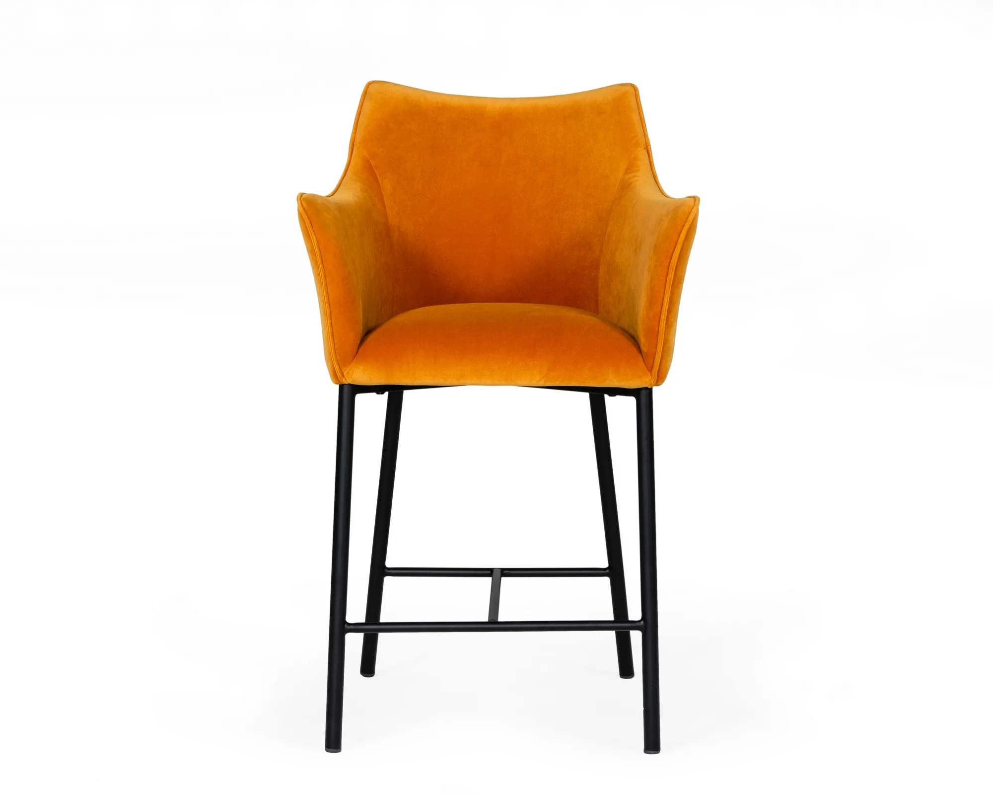 Modrest Exodus - Modern Orange Velvet Counter Stool 4 Modrest Exodus - Modern Orange Velvet Counter Stool - Image 4