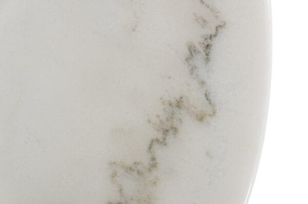 Modrest Fairway - Glam White Marble and Brushed Gold End Table - Image 2