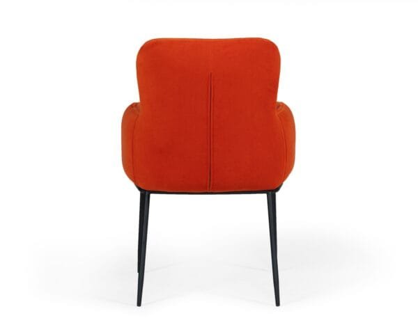 Modrest Frisco - Mid-Century Orange Velvet dining Chair - Image 2