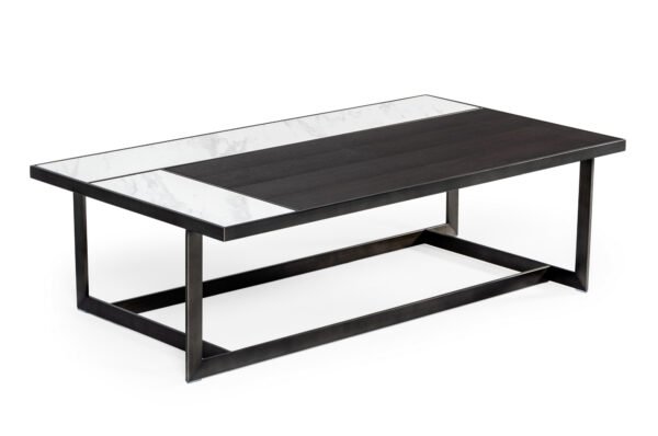 Modrest Fargo - Modern Ceramic & Grey Walnut Coffee Table