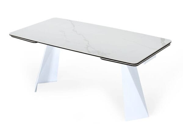 Modrest Encanto - Modern White Ceramic Dining Table - Image 2