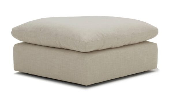 Divani Casa Fedora - Modern White Fabric Sectional Sofa + Ottoman - Image 2