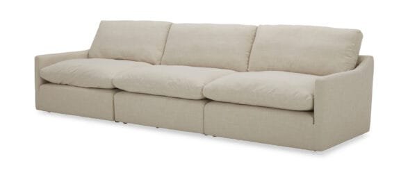 Divani Casa Fedora - Modern White Fabric Sectional Sofa + Ottoman - Image 4