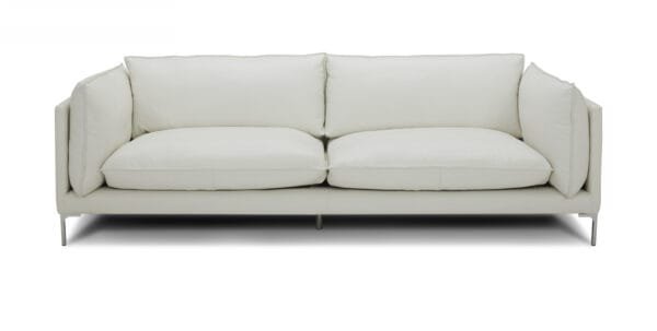 Divani Casa Harvest - Modern White Full Leather Sofa Set - Image 3