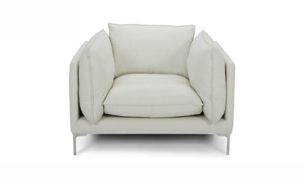 Divani Casa Harvest - Modern White Full Leather Sofa Set - Image 2