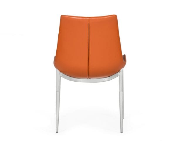Modrest Holt - Modern Cognac Eco-Leather Dining Chair  (Set of 2) - Image 2