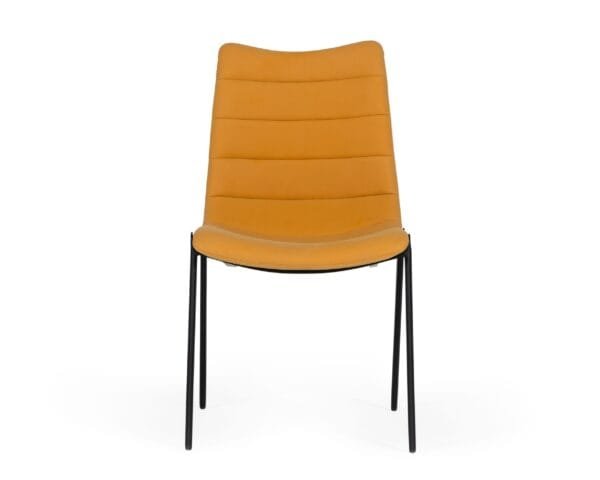 Modrest Hubbell - Industrial Tan Eco-Leather Dining Chair (Set of 2) - Image 2
