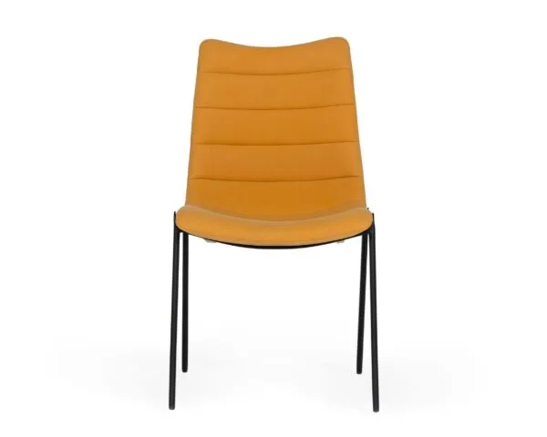 Modrest Hubbell - Industrial Tan Eco-Leather Dining Chair (Set of 2) - Image 2