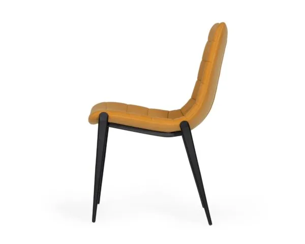 Modrest Hubbell - Industrial Tan Eco-Leather Dining Chair (Set of 2) - Image 3