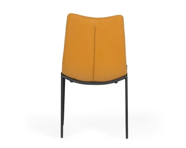Modrest Hubbell - Industrial Tan Eco-Leather Dining Chair (Set of 2) - Image 4
