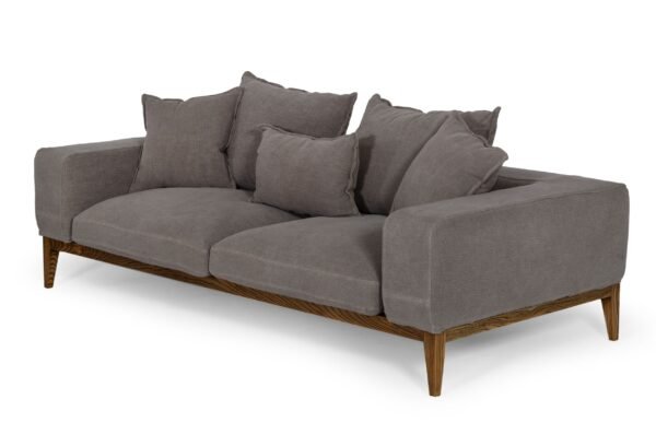 Divani Casa Corina - Modern Grey Fabric Sofa