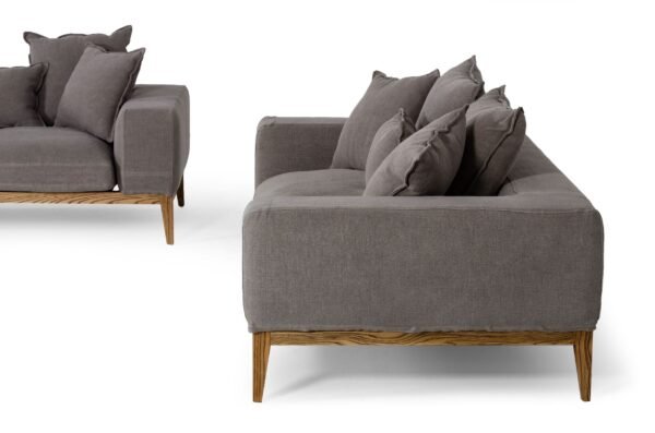 Divani Casa Corina - Modern Grey Fabric Sofa - Image 2