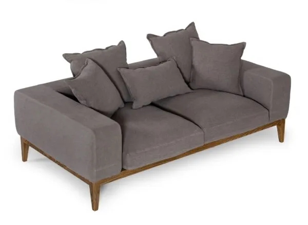 Divani Casa Corina - Modern Grey Linen Loveseat - Image 5