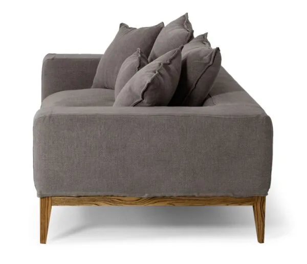 Divani Casa Corina - Modern Grey Linen Loveseat - Image 3